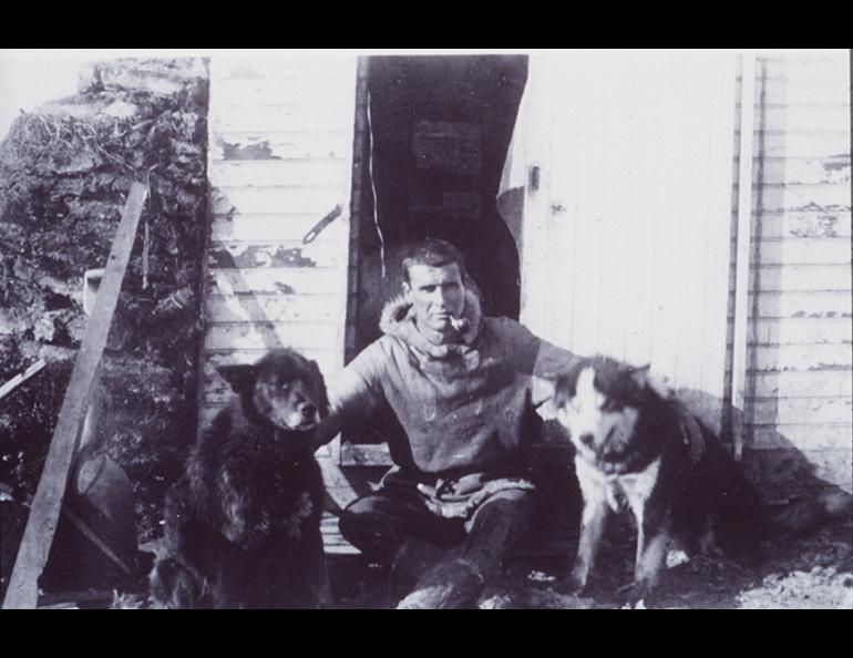 Scientist/explorer Ernest Leffingwell spent nine winters on Flaxman Island off Alaska’s northern coast. Photo from the book, Conquering the Arctic Ice, by Ejnar Mikkelsen