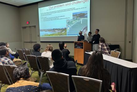 Students from several Alaska communities, most of them remote and off the state's road system, presented their seismology research Wednesday. Photo by Rod Boyce