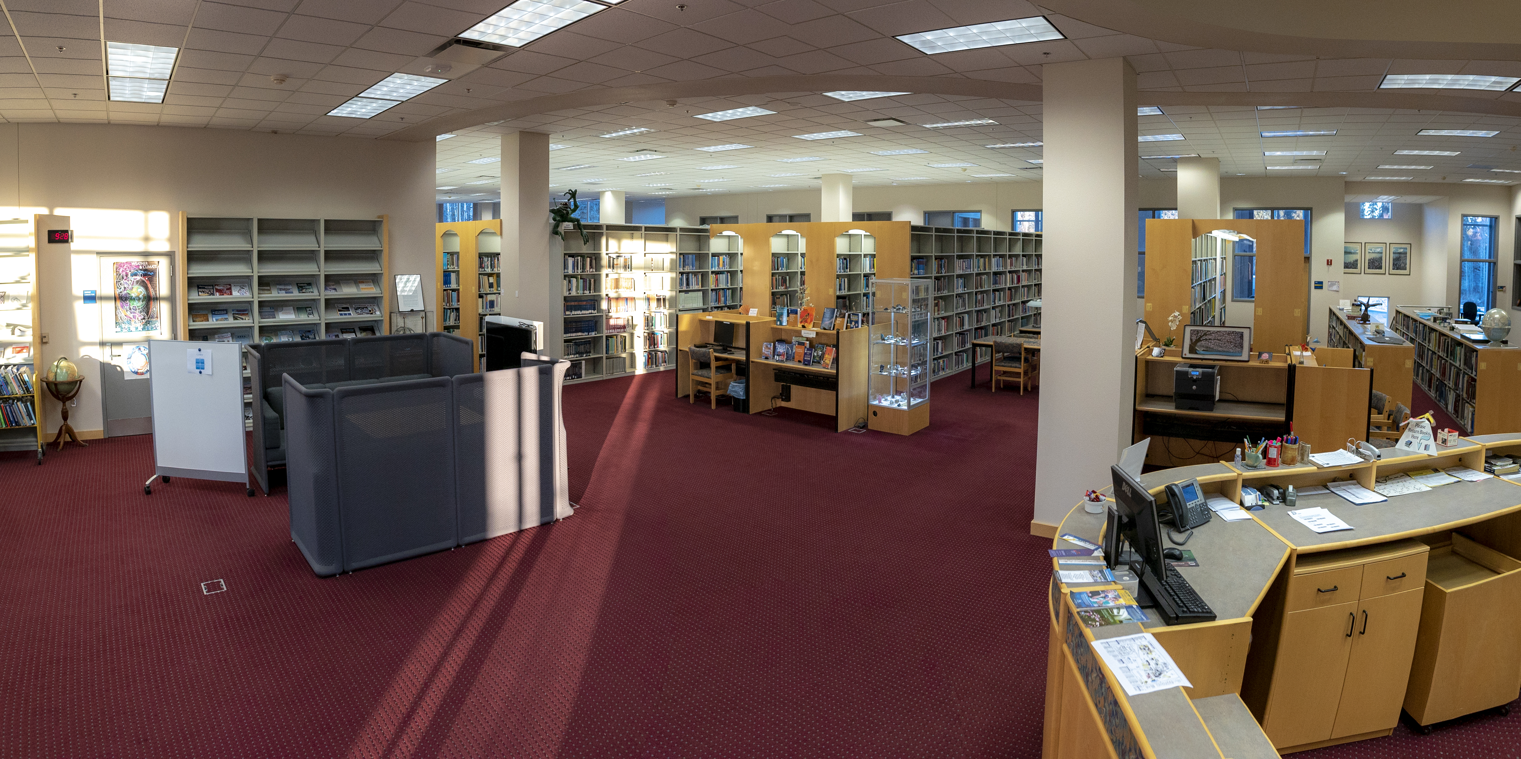 Mather Library with C space, bookshelves, etc