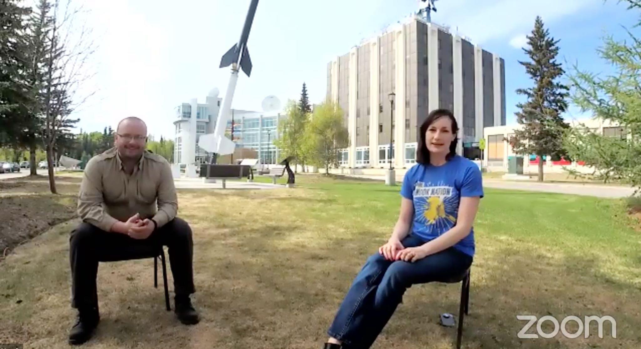 Mike DeLue and Kate Avery hosted the virtual Arctic Research Flash Talks event on May 20.