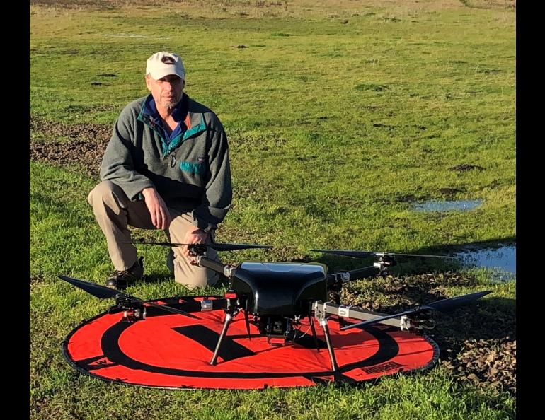 Greg Foscue of ACUASI visited manufacturer Skyfront in California in December to observe trials of the Perimeter unmanned aerial vehicle. Photo courtesy Greg Foscue