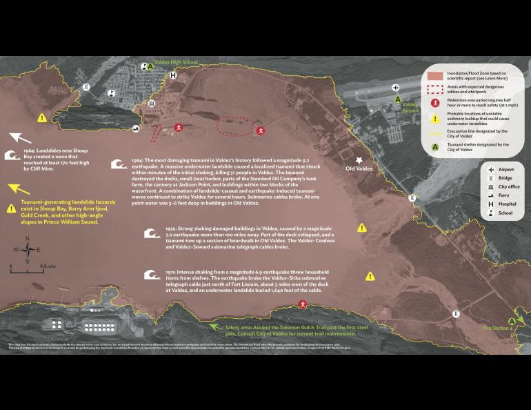 Valdez inundation map from the Alaska Earthquake Center.