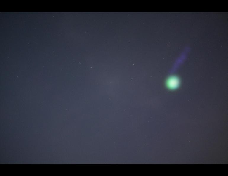  The KiNET-X experiment will inject barium gas into the Earth’s upper atmosphere — seen here from another experiment — that should be viable to Bermuda residents