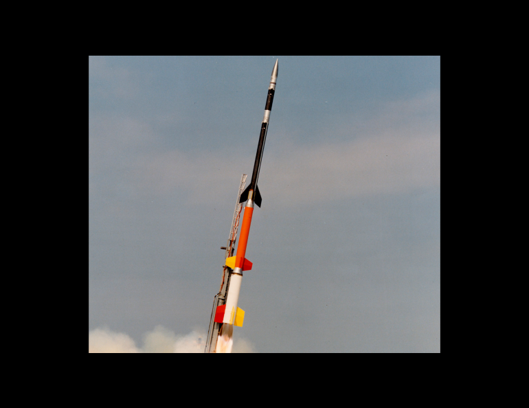  Rocket photo: The Black Brant XII is the largest of NASA’s sounding rockets. Sounding rockets take their name from the nautical term "to sound," which means to take measurements. NASA has used sounding rockets since 1959. Photo credit: NASA