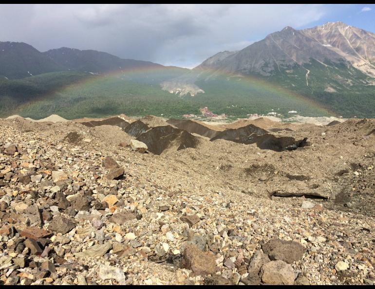 Debris covers a portion of Kennicott Glacier in Alaska. Photo: David Rounce