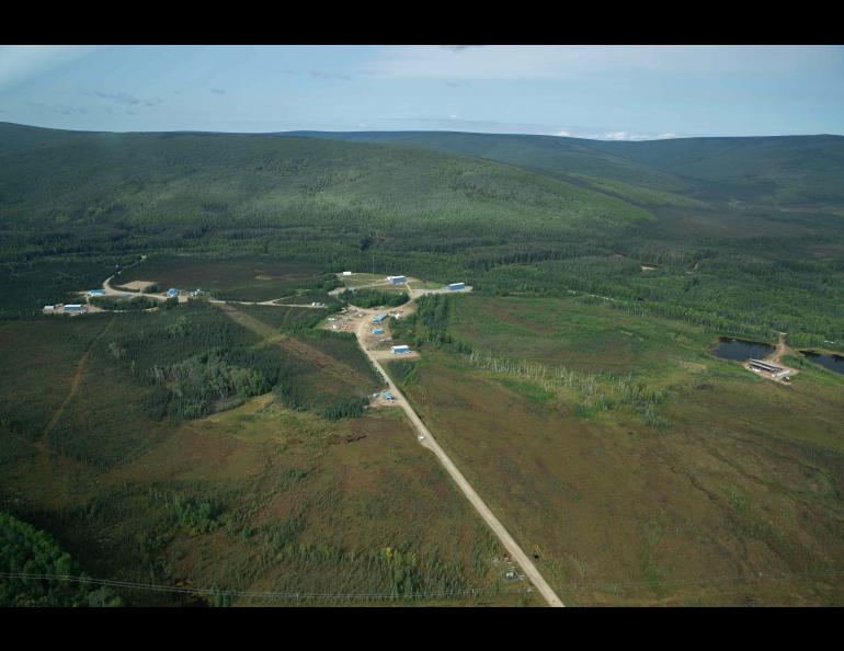 An aerial view of Poker Flat Research Range north of Fairbanks, Alaska, in August 2019. Photo by Zach Locklear/UAF