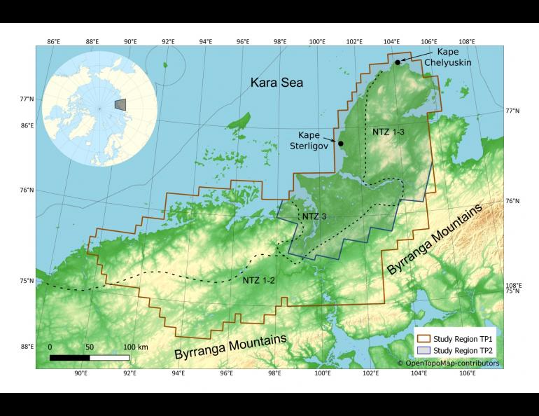 This map shows location of the study area and the time periods studied. TP1 is 2010-2017. TP2 is 2018-2021. Image from research paper.