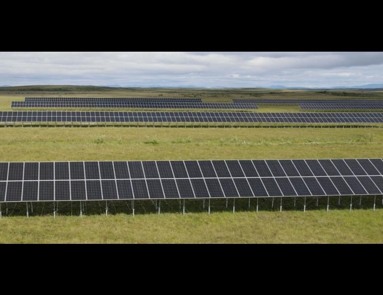 Kotzebue Electric Association's 576-kilowatt solar farm is the largest remote solar farm in Alaska. Photo by Amanda Byrd