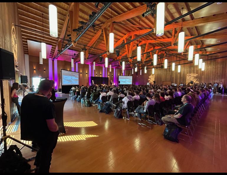 Opening remarks by a variety of permafrost leaders opened the International Conference on Permafrost in Whitehorse, Yukon, on Monday, June 17, 2024. Photo by Rod Boyce