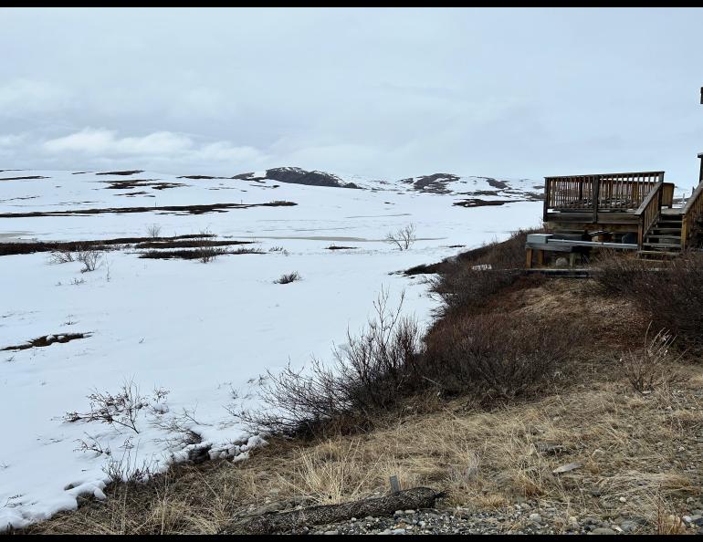 Alaska’s Toolik Lake is still frozen on June 8, 2025. The lake is about 360 highway miles north of Fairbanks. Photo by Julie Stricker