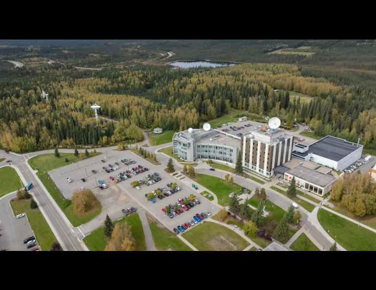 The seasonal transition that began in August and continues in September is well underway in Interior Alaska. The season’s changing colors are visible around the West Ridge of the University of Alaska Fairbanks Troth Yeddha’ campus in early September. UAF photo by Eric Marshall