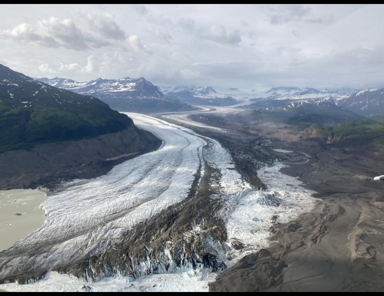 Nizina Glacier, shown here in summer 2022, is located 20 miles northeast of McCarthy, Alaska. Photo by Albin Wells