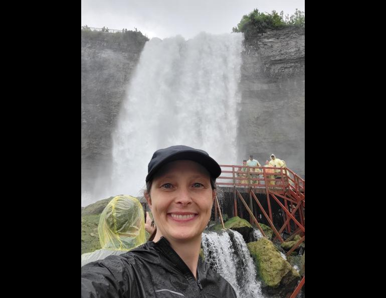 Christi Buffington at Niagara Falls during GLOBE annual meeting. Photo courtesy of Christi Buffington