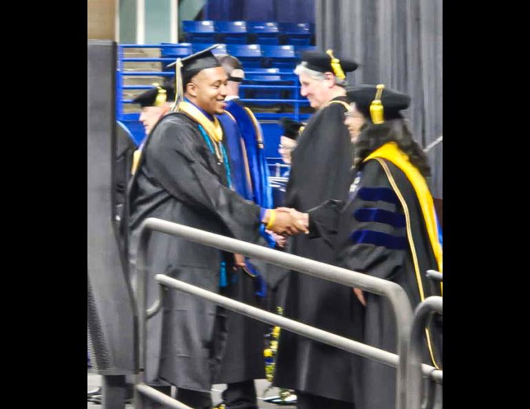 De'Jour Reed works at ASF as a Ground Station Engineer. He graduated with a Master's of Science Degree in Mechanical Engineering with a Graduate Certificate in Aerospace Engineering. De'Jour's advisor is Olanrewaju Oyewola and his Master's project title is Implementation of Passive Battery Thermal Management of Unmanned Aircraft Systems Using Tetrahedral Lattice Porous Plates (TLPP). Photo courtesy Paul Austin