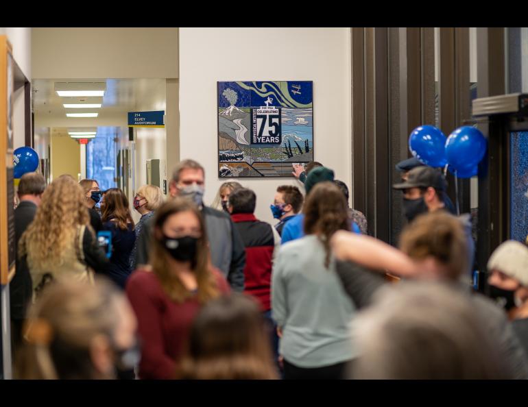 The short dedication ceremony was well-attended. Photo by Daniel Walker