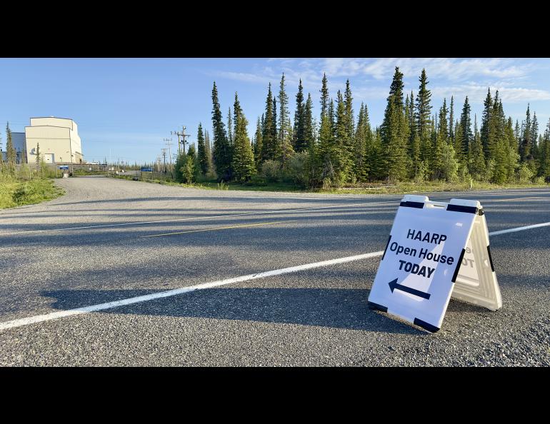 Just before the HAARP Open House gates opened on a bluebird summer day Saturday, June 14, 2025. Photo by Jessica Mathews 