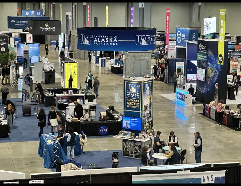 Everything is at the ready as the team prepares for the exhibit hall to open.