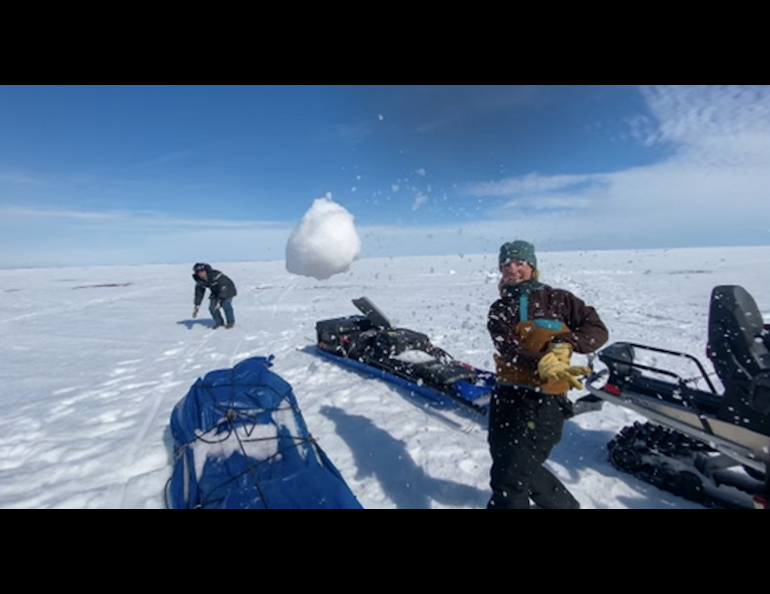 Still making snowballs in June! Photo courtesy Serina Wesen