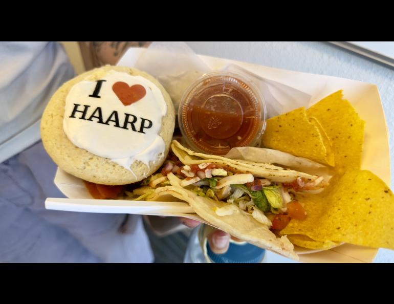 Ernesto's Mexican Cuisine in Glenallen brought their food truck to the HAARP open house, and some special cookies were available to all. Photo by Jessica Matthews
