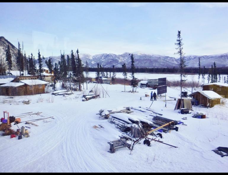 Andy Bassich’s property about 12 miles down the Yukon River from Eagle, Alaska. Photo by Ned Rozell.