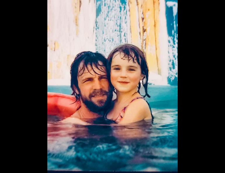 Dave Covey and his daughter Amy at Circle Hot Springs. Photo by Kelly Drew.