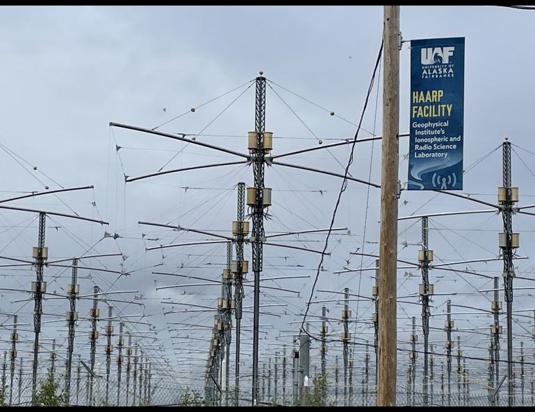 The upper atmosphere-heating facility named HAARP is located on about 5,000 acres between the small Alaska towns of Glennallen and Tok. Photo by Ned Rozell.