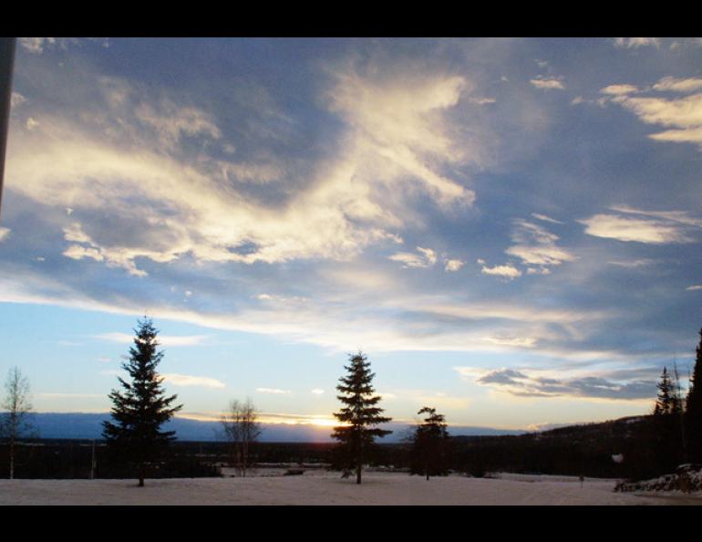 Interior Alaska clouds during a chinook wind in January. Geophysical Institute photo.