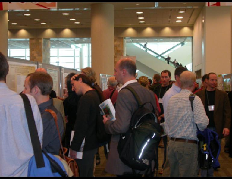 More than 11,000 scientists gathered at the Moscone Center in San Francisco in December 2004 for the annual meeting of the American Geophysical Union. Photo by Ned Rozell.
