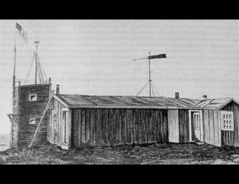  The 1882 IPY station near today’s town of Barrow. image from “The Expeditions of the First International Polar Year, 1882-1883,” by William Barr. 