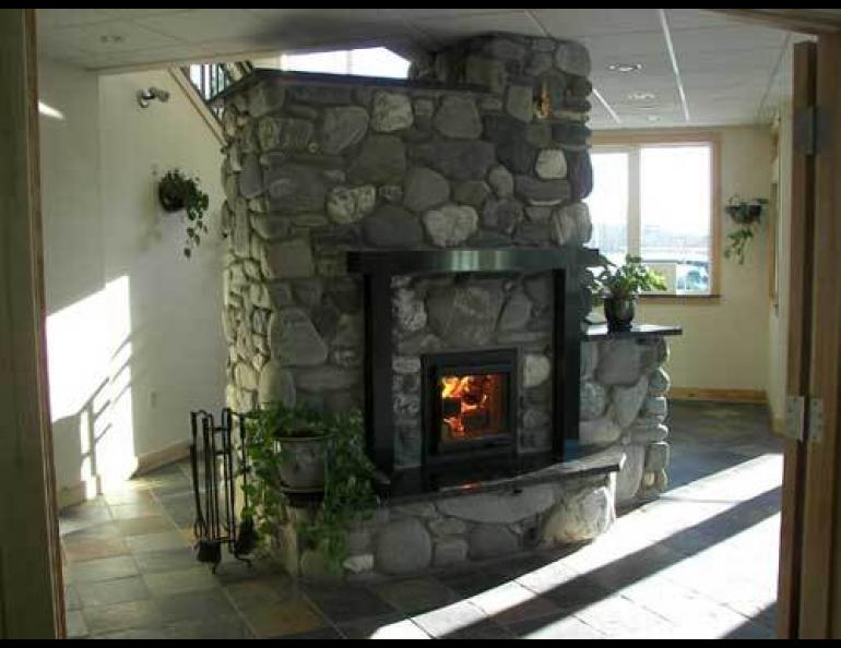 The masonry heater in the Cold Climate Housing Research Center in Fairbanks. Photo by Dave Misiuk.