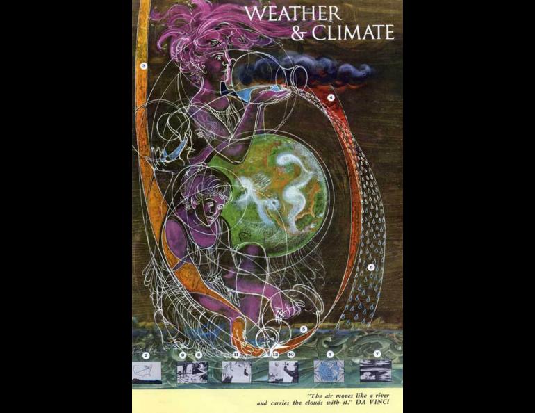 One of the six posters produced by a New York company for the National Academy of Sciences in 1958 to mark the last International Polar Year, also known as the International Geophysical Year. Courtesy The National Academies.