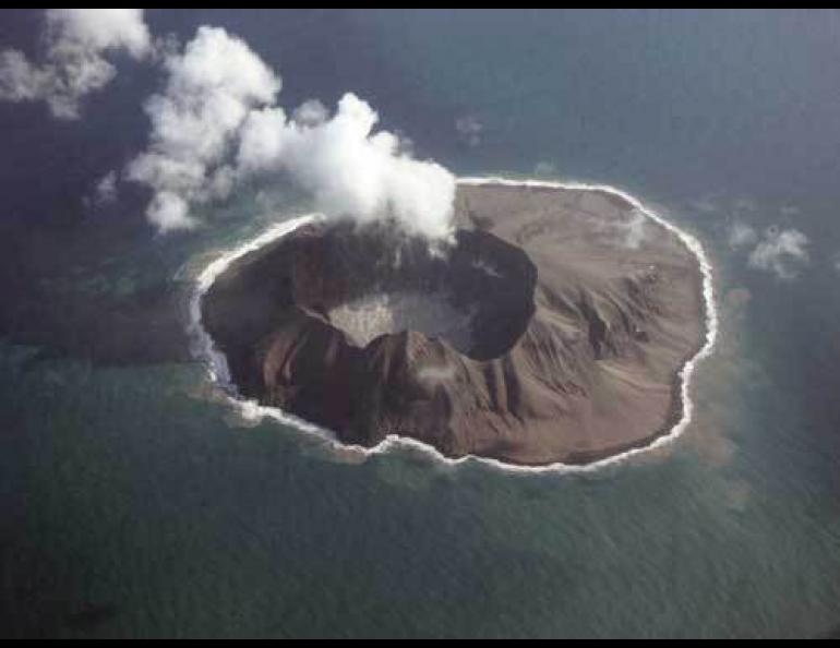 Kasatochi Island after the eruption. Photos courtesy the Alaska Volcano Observatory, taken by pilot Jerry Morris on July 9, 2008 and October 23, 2008.