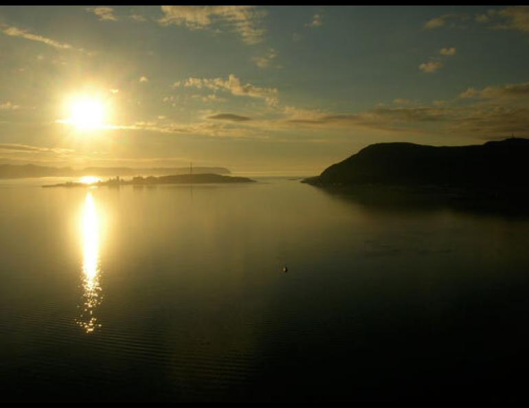 The natural gas facility on an island just offshore of Hammerfest, Norway. Photo by Matt Klick