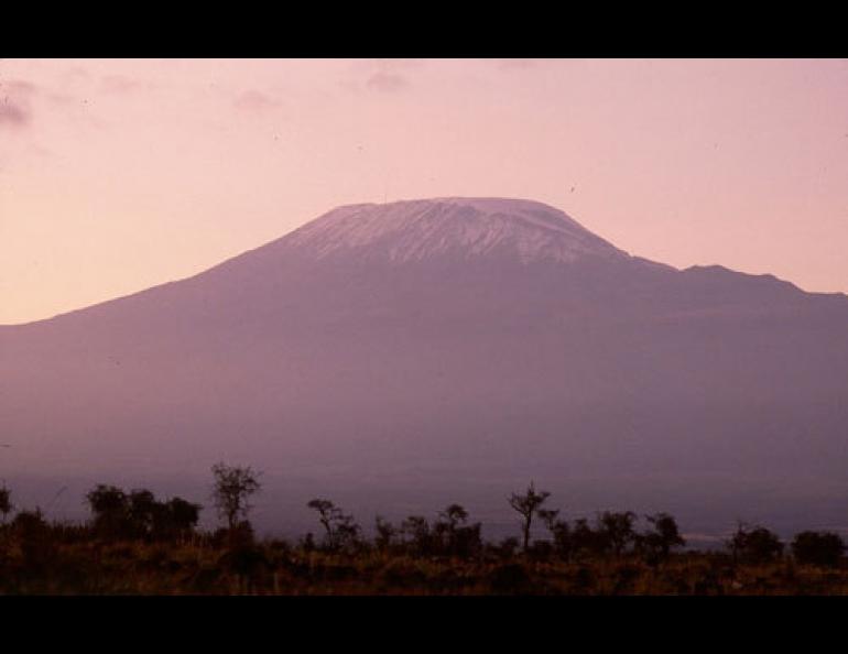  Mount Kilimanjaro in Tanzania, Africa, pictured in the mid-1980s. Photo by Kenji Yoshikawa. 