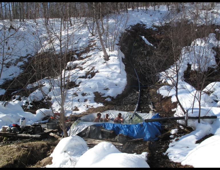 Horner Hot Springs is located just off the Yukon River between the villages of Ruby and Tanana. Photo by Ned Rozell.