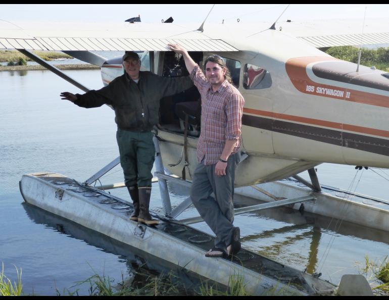2. Pilot Jim Webster and scientist Ben Jones near Kotzebue in 2016. Photo courtesy Guido Grosse.