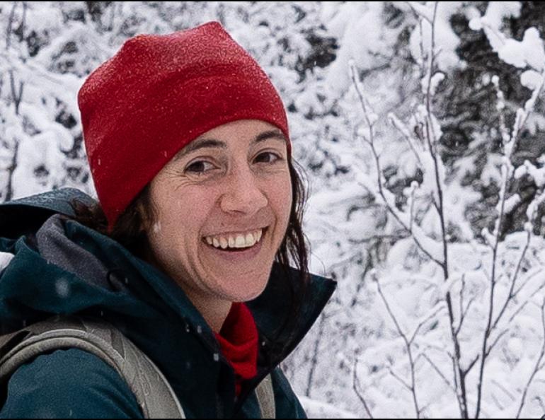 Melinda Webster, a sea-ice specialist about to spend the next five months on a ship frozen into an ice floe on top of the world. Photo courtesy Melinda Webster.