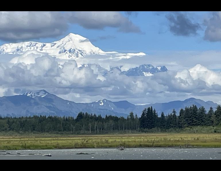 Born of tectonic forces beneath the restless corner of Alaska near Hubbard Glacier, 18,008-foot Mount St. Elias rises from near sea level. Photo by Ned Rozell.