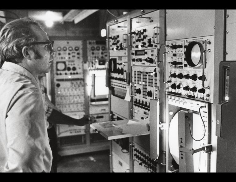 Person in a control room