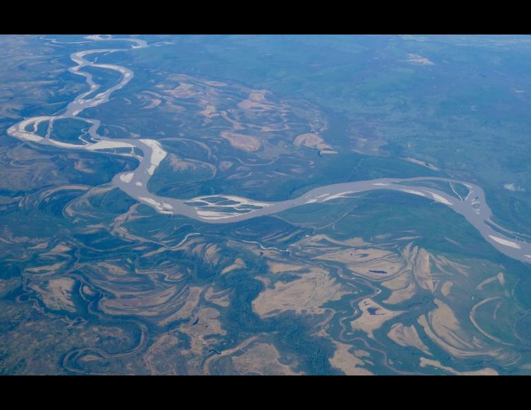The Tanana River, about 550 miles long, is one of the great waterways of Alaska. Photo by Ned Rozell.
