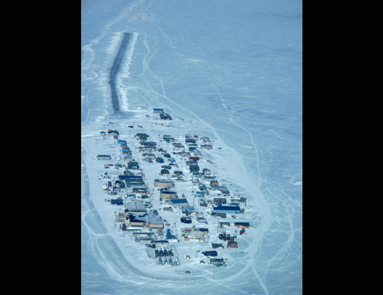 Kivalina, Alaska, on Alaska’s northwest coast. Photo by Ned Rozell.