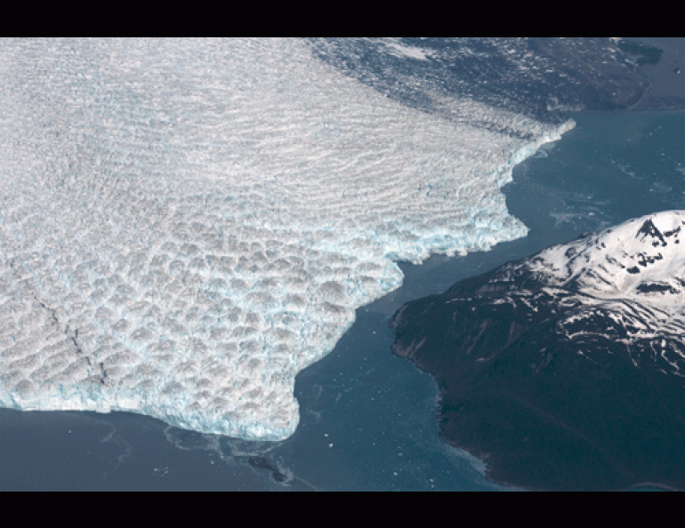 Hubbard Glacier is the largest tidewater glacier outside the polar regions. It’s located near Yakutat. Photo by Chris Larsen