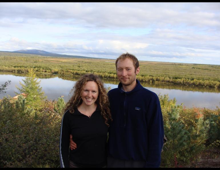 Katey Walter Anthony and Peter Anthony in Cherskii, Russia. Photo courtesy of Katey Walter Anthony. 