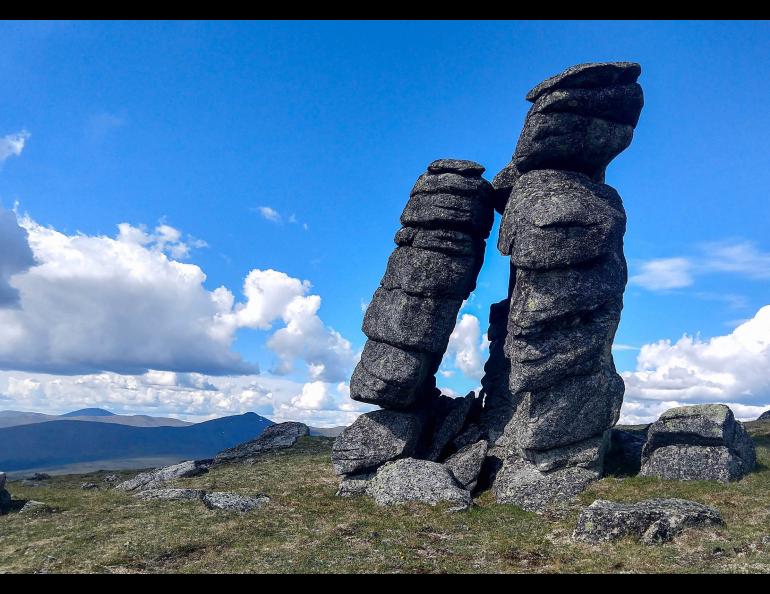 Granite tors near Mount Prindle in Interior Alaska. Photo by Jay Cable.