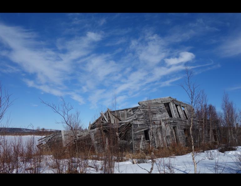 The Mitchell Hotel in Iditarod, where travelers slept in the early decades of the 1900s. Photo by Ned Rozell.