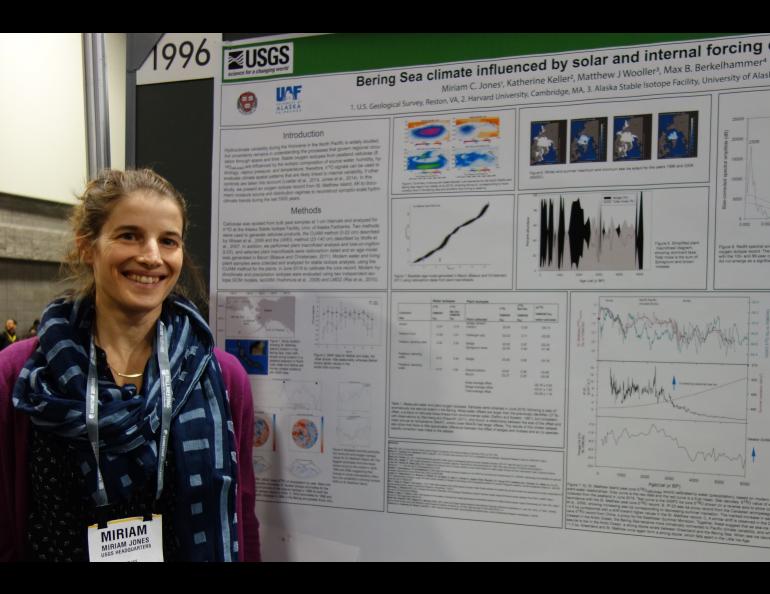 Miriam Jones of the U.S. Geological Survey in Reston, Virginia, during a 2018 conference in Washington, D.C. Photo by Ned Rozell.