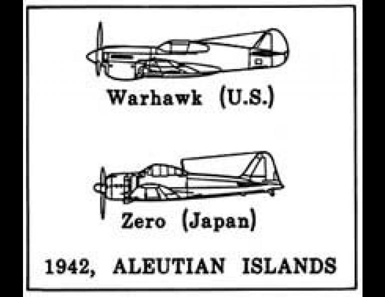 The US Warhawk and Japanese Zero.