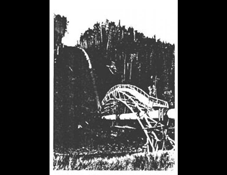 Photographs of the Davidson Ditch. Both photos from History of Alaskan Operations of U.S.S.R. & M, by John C. Boswell, MIRL, University of Alaska.