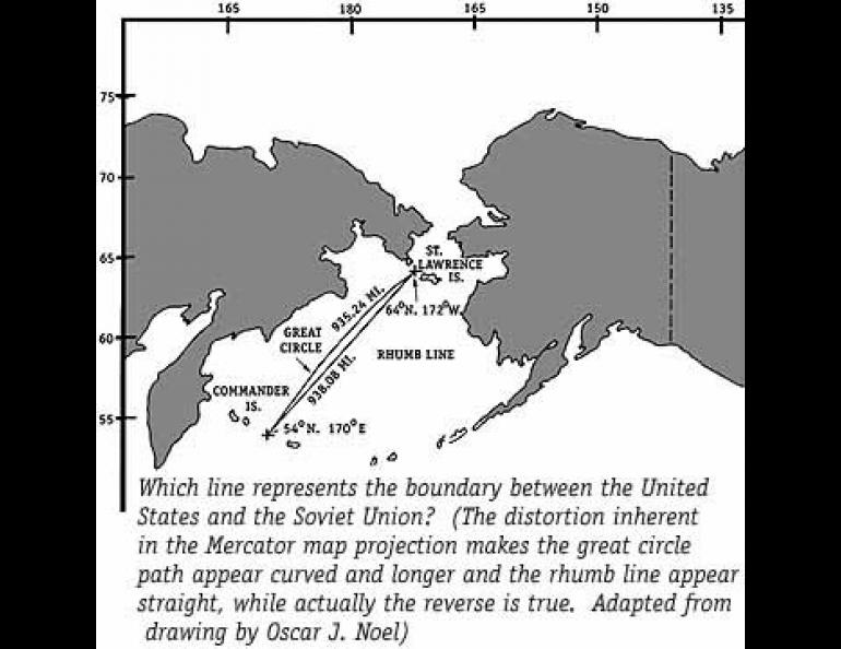 Map of Alaska/Russia Boundary 