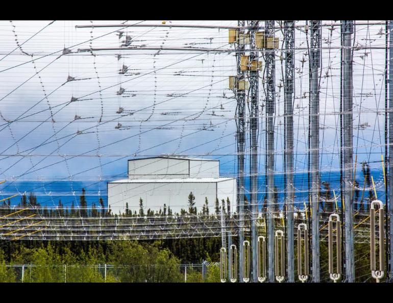 The antennas of the upper-atmosphere research station near Gakona now owned by the University of Alaska. UAF photo by Todd Paris.